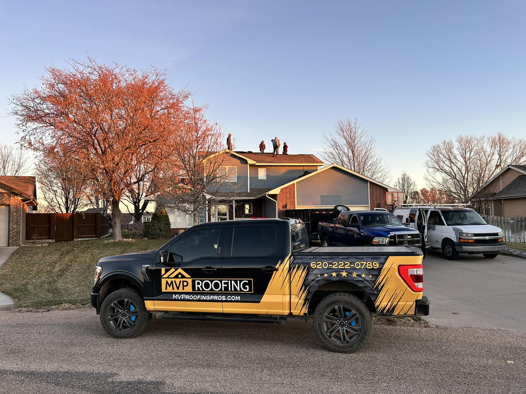 mvp roofing truck
